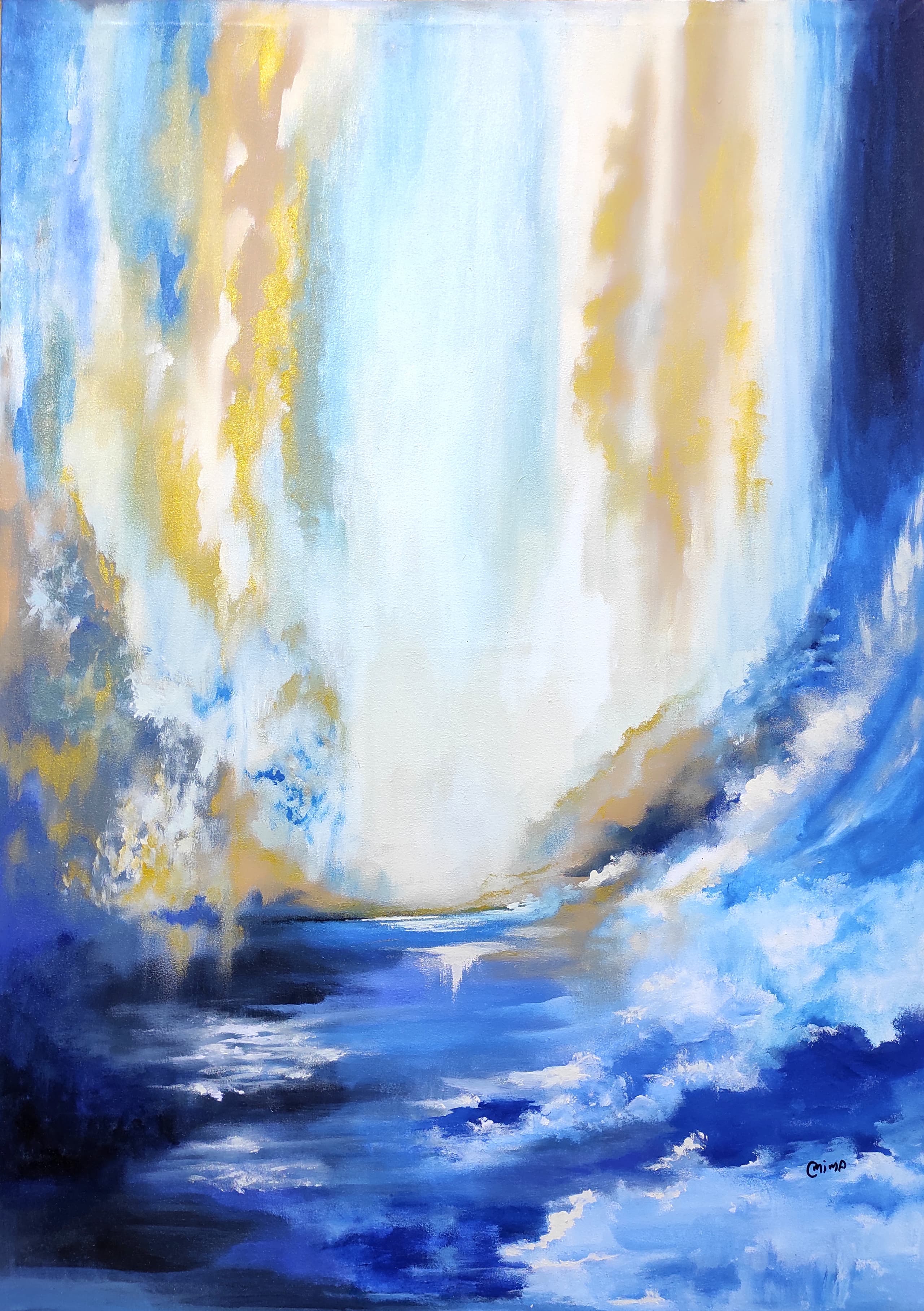 Falling Light, acrylic on canvas, by Omima Aboelnasr