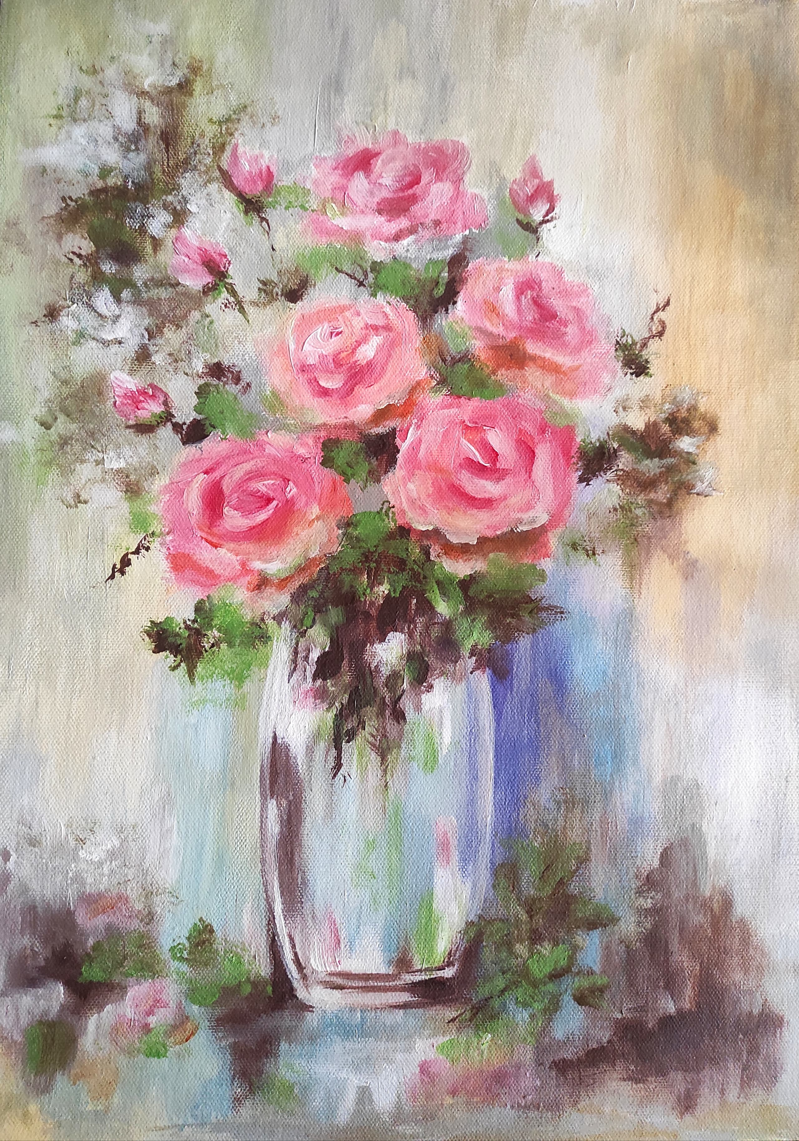 Chiffon, acrylic on canvas, by Omima Aboelnasr