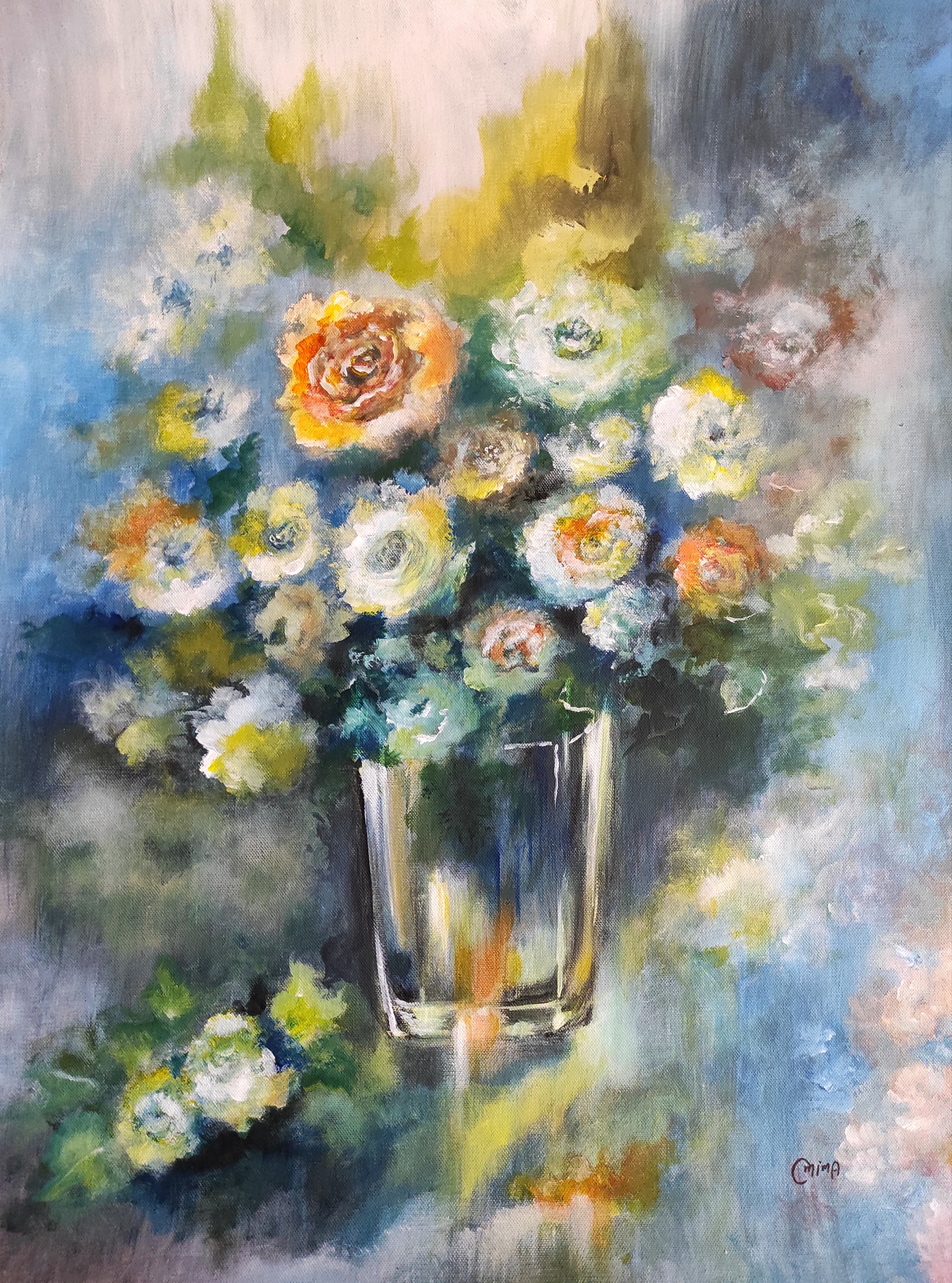 Daybreak, acrylic on canvas, by Omima Aboelnasr