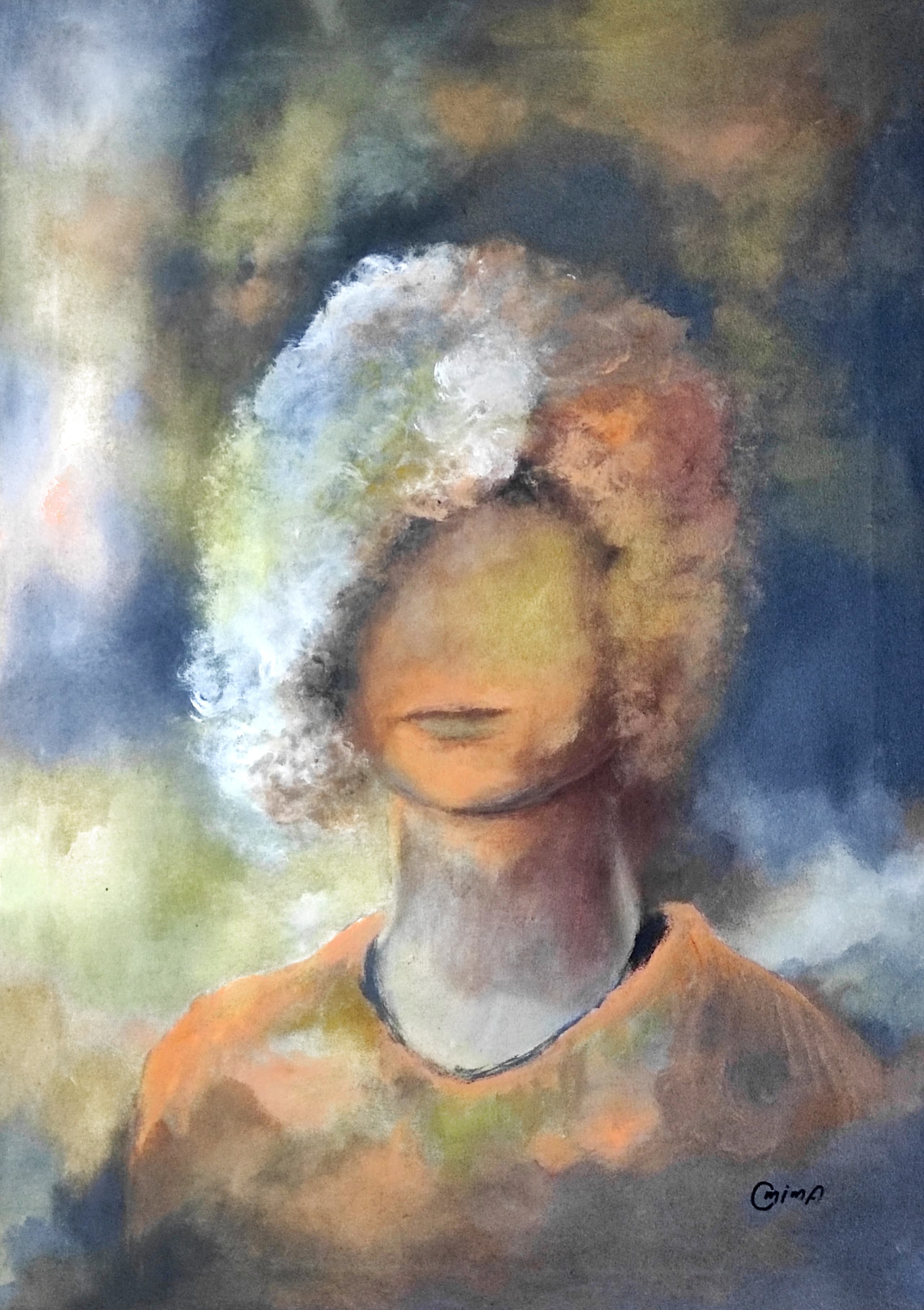 Amber, acrylic on canvas, by Omima Aboelnasr