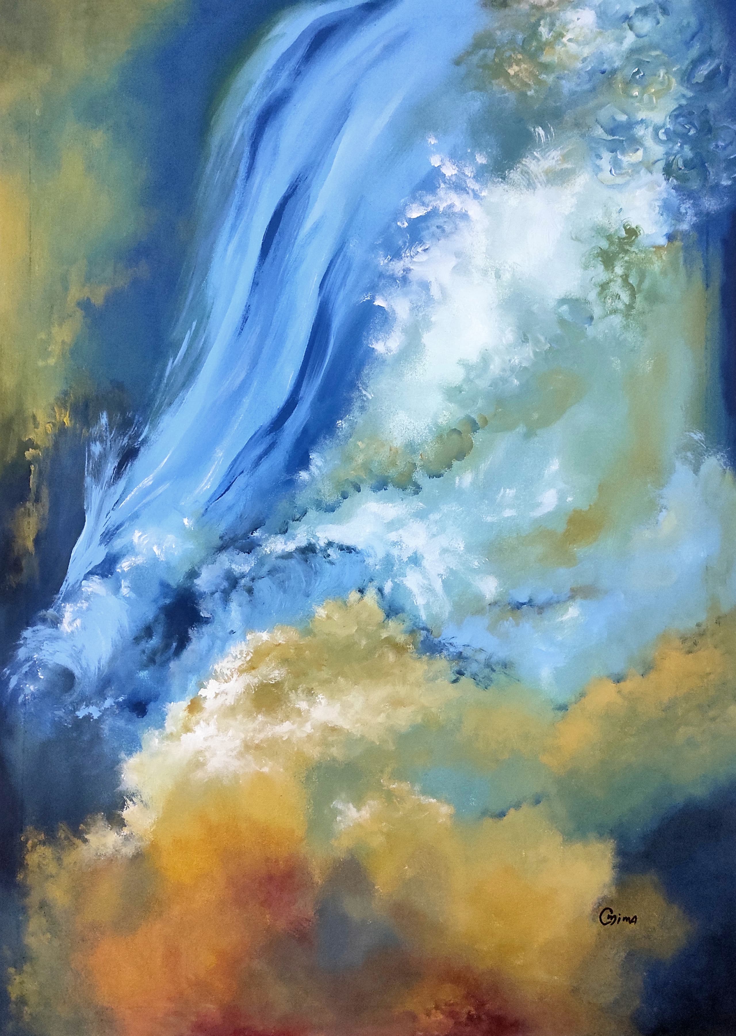 An Artist’s Feelings, acrylic on canvas, by Omima Aboelnasr
