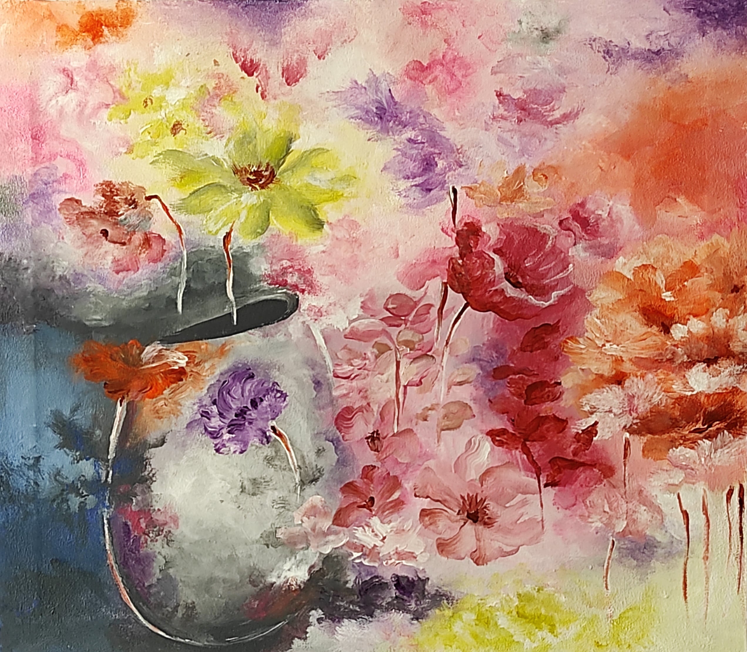 Midsummer, acrylic on canvas, by Omima Aboelnasr