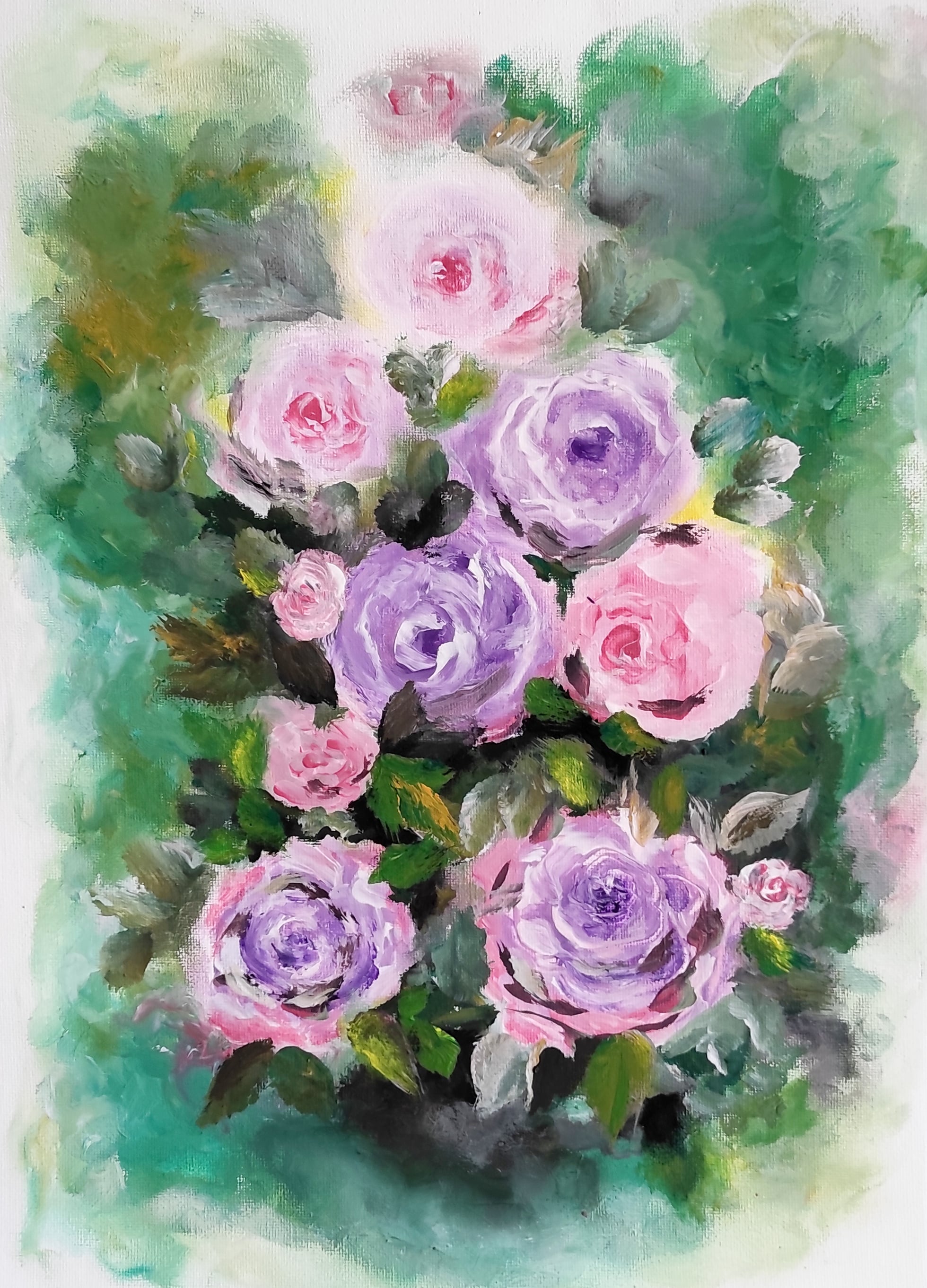 Evergreen, acrylic on canvas, by Omima Aboelnasr
