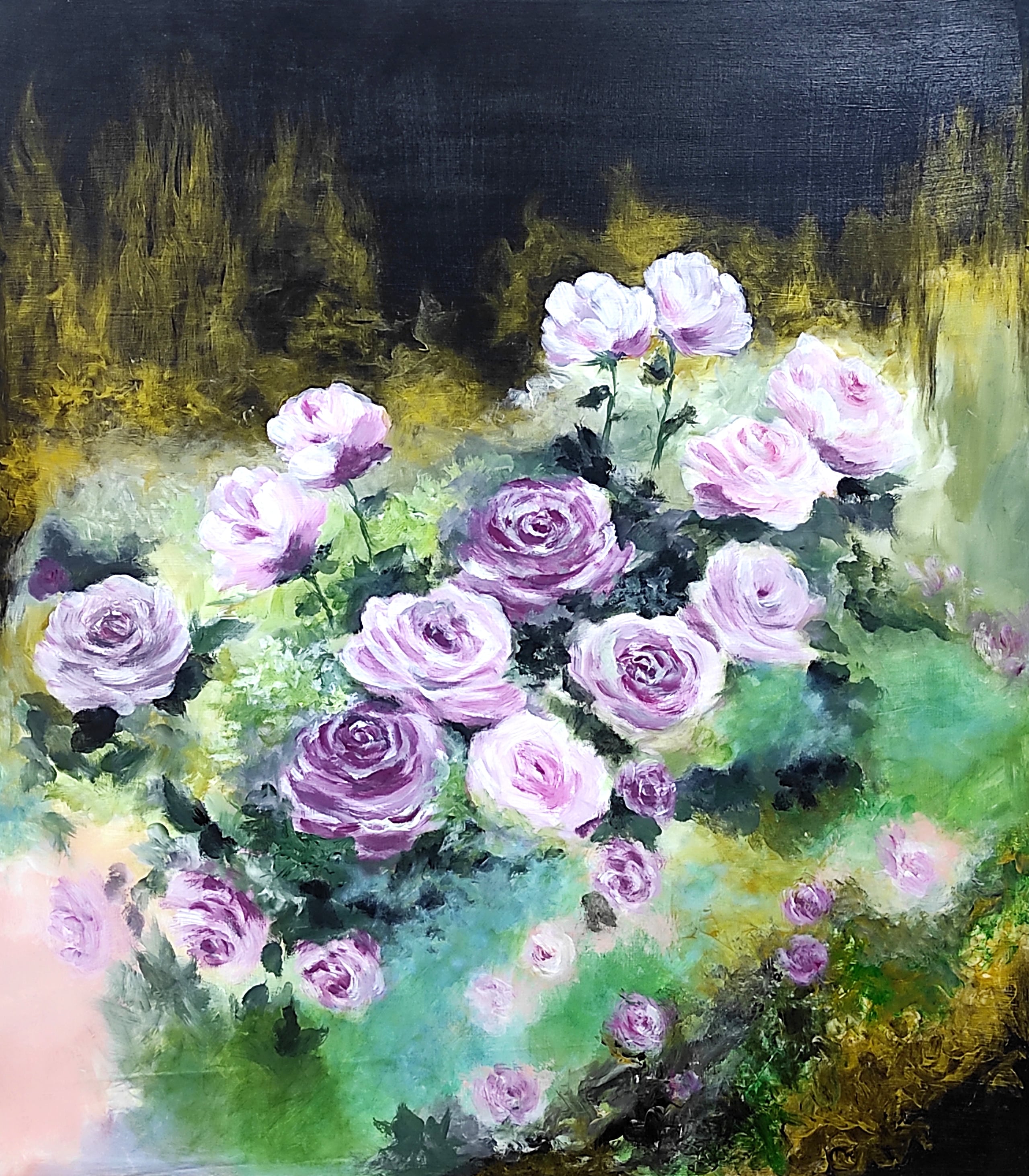 The Violet Hour, acrylic on canvas, by Omima Aboelnasr