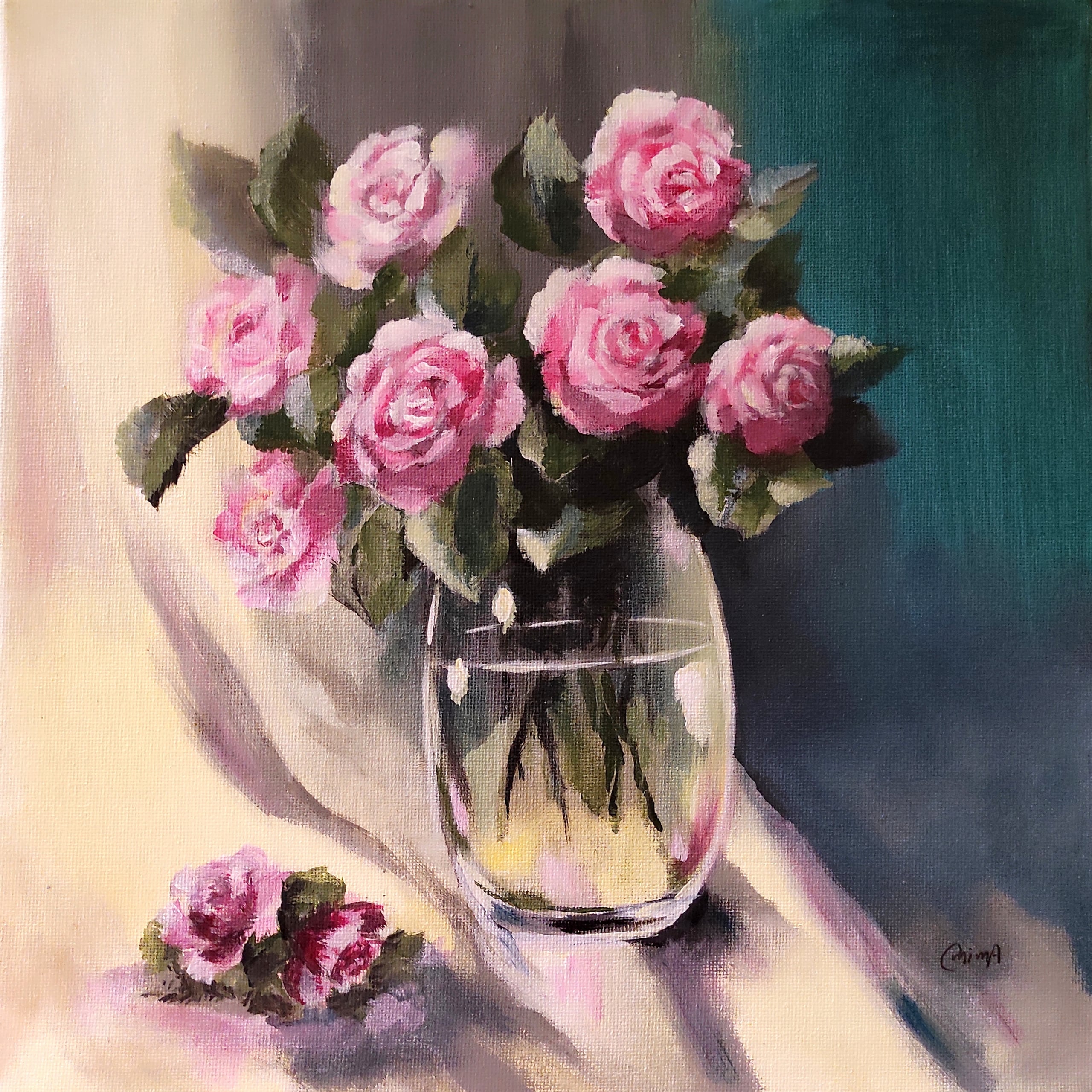 Afternoon, acrylic on canvas, by Omima Aboelnasr